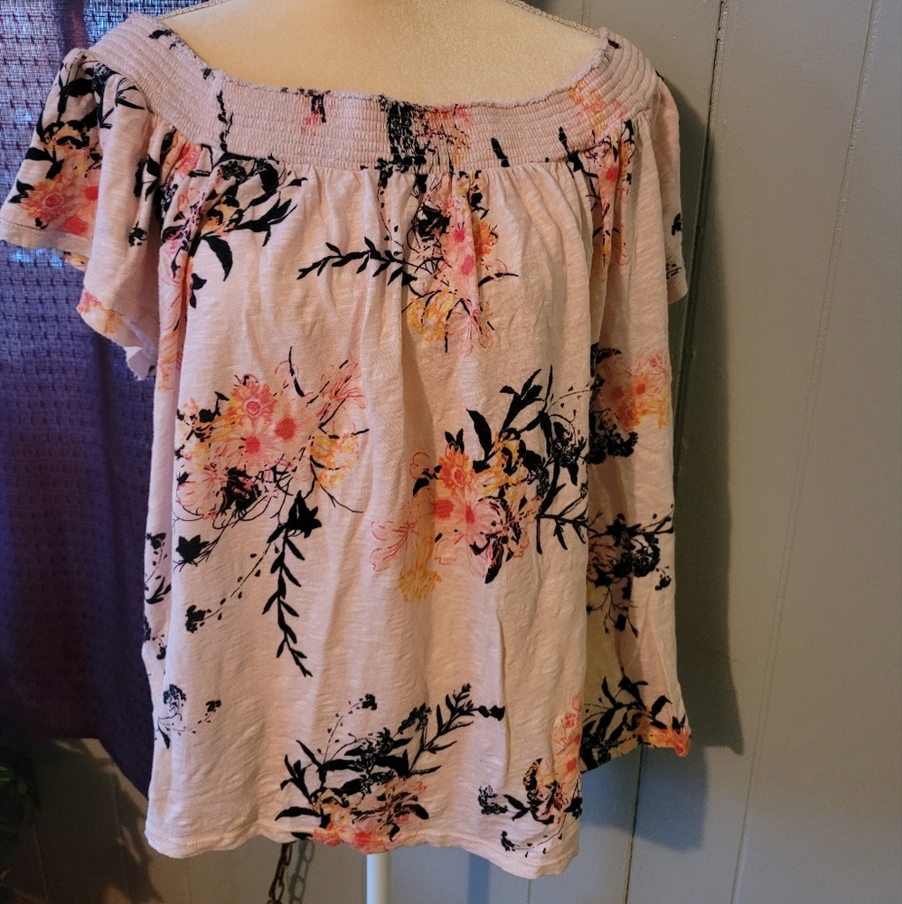 Bordeaux floral top ♡